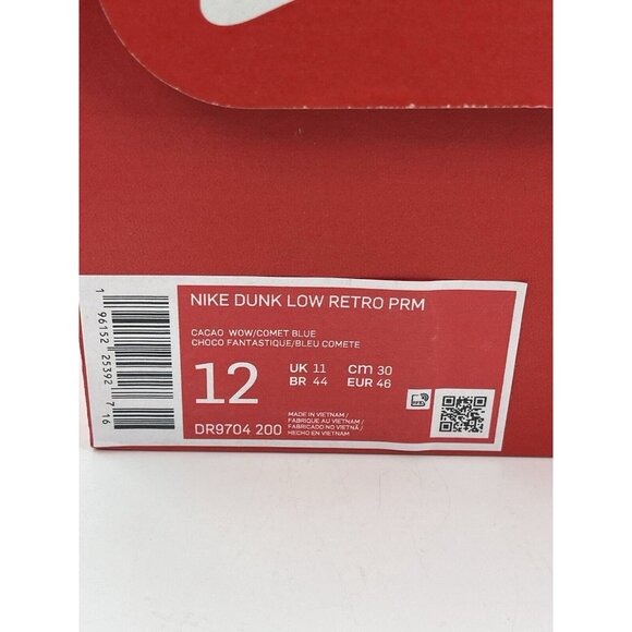 Nike Dunk Low Retro PRM Mars Stone Cacao Wow Comet Blue DR9704 200 Men\'s Size 12 main image 12